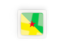 French Guiana. Square carbon icon. Download icon.