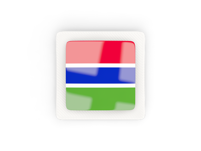 Square carbon icon. Download flag icon of Gambia at PNG format