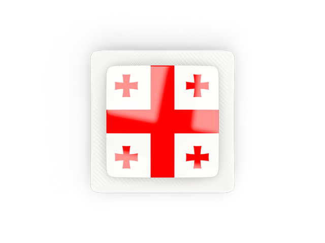 Square carbon icon. Download flag icon of Georgia at PNG format