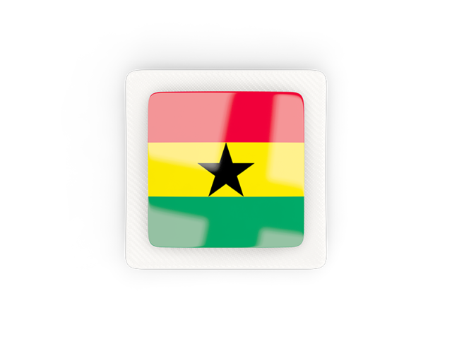 Square carbon icon. Download flag icon of Ghana at PNG format