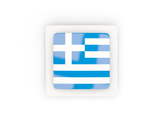 Square carbon icon. Download flag icon of Greece at PNG format