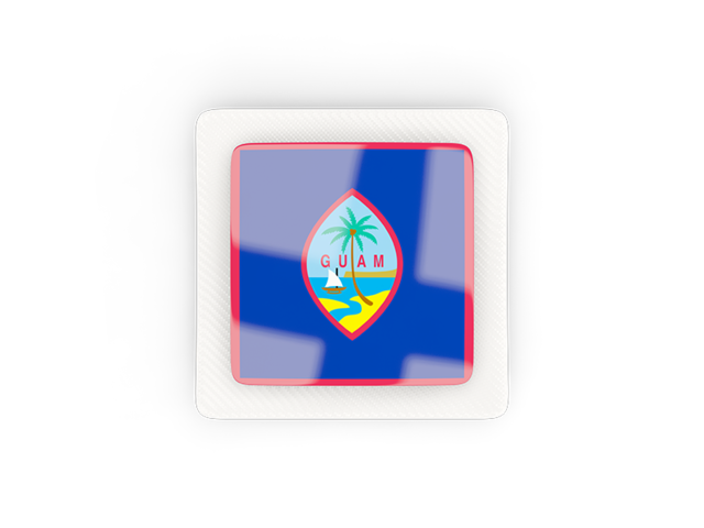 Square carbon icon. Download flag icon of Guam at PNG format