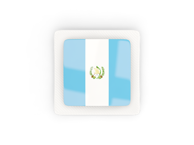 Квадратная карбоновая иконка. Скачать флаг. Гватемала