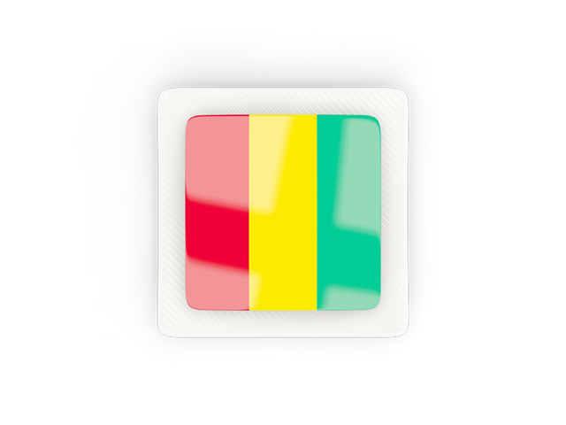 Square carbon icon. Download flag icon of Guinea at PNG format