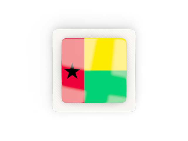 Square carbon icon. Download flag icon of Guinea-Bissau at PNG format