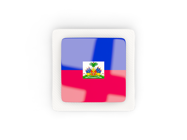 Square carbon icon. Download flag icon of Haiti at PNG format