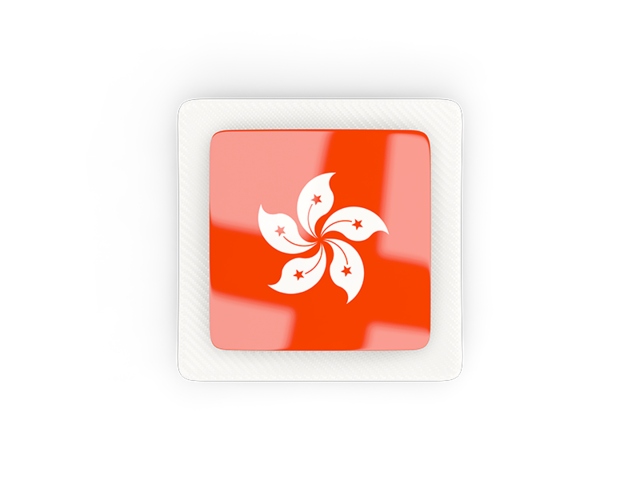 Square carbon icon. Download flag icon of Hong Kong at PNG format