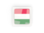 Hungary. Square carbon icon. Download icon.