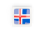 Iceland. Square carbon icon. Download icon.