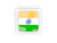 India. Square carbon icon. Download icon.