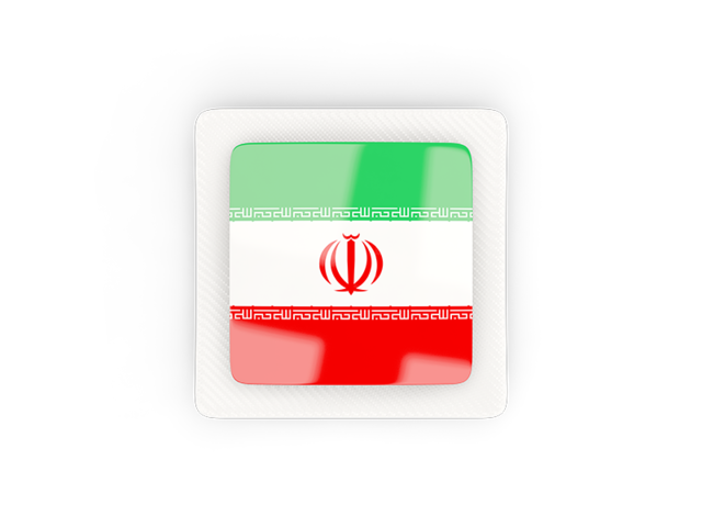 Square carbon icon. Download flag icon of Iran at PNG format