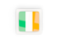 Ireland. Square carbon icon. Download icon.