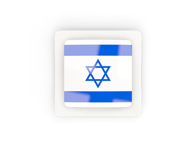 Square carbon icon. Download flag icon of Israel at PNG format