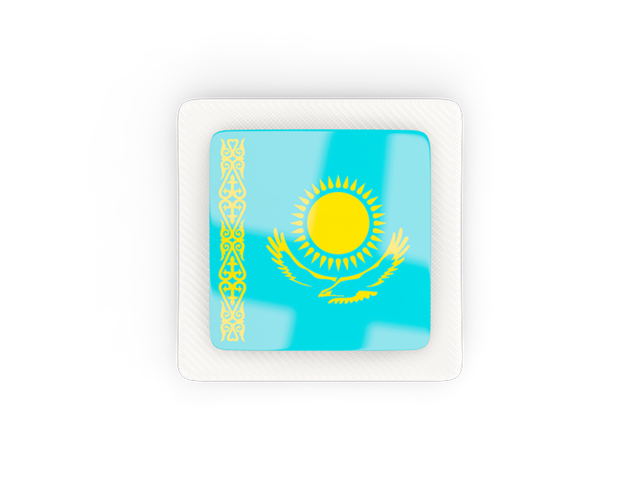 Square carbon icon. Download flag icon of Kazakhstan at PNG format