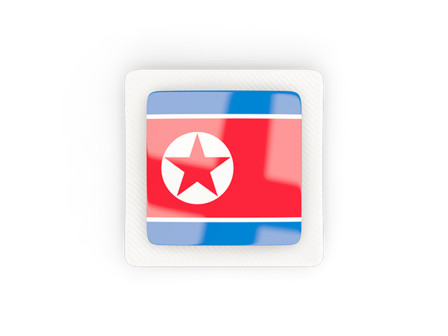 Square carbon icon. Download flag icon of North Korea at PNG format