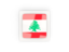 Lebanon. Square carbon icon. Download icon.