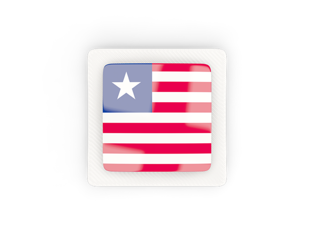 Квадратная карбоновая иконка. Скачать флаг. Либерия