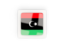 Libya. Square carbon icon. Download icon.