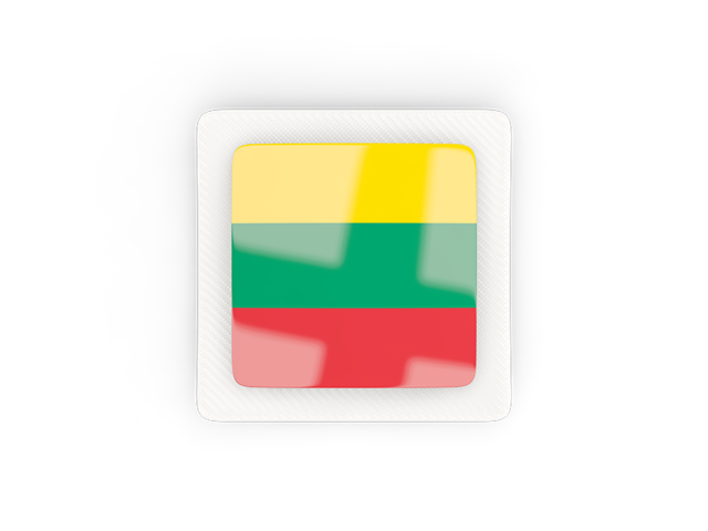 Square carbon icon. Download flag icon of Lithuania at PNG format
