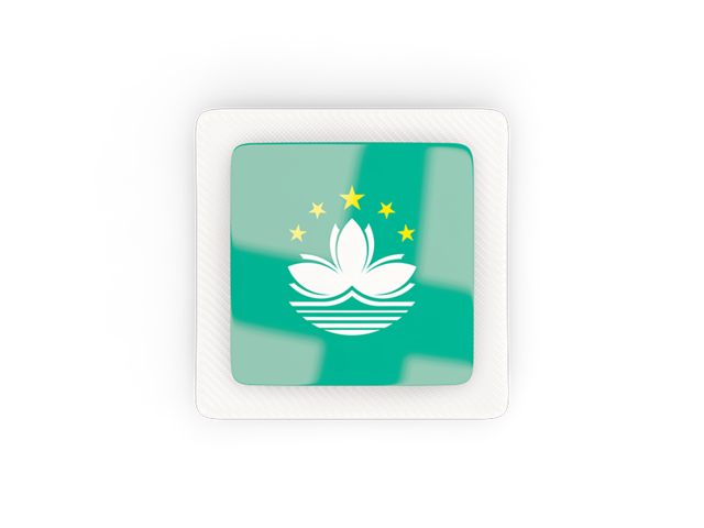 Square carbon icon. Download flag icon of Macao at PNG format