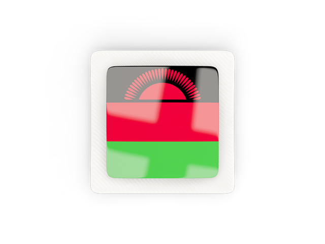 Square carbon icon. Download flag icon of Malawi at PNG format