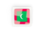 Maldives. Square carbon icon. Download icon.