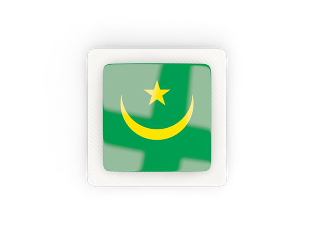 Square carbon icon. Download flag icon of Mauritania at PNG format