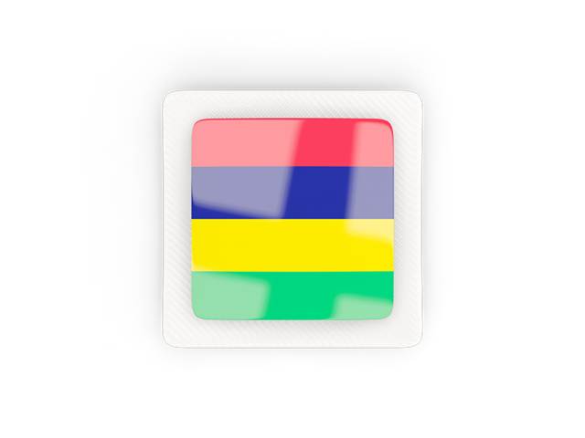 Square carbon icon. Download flag icon of Mauritius at PNG format