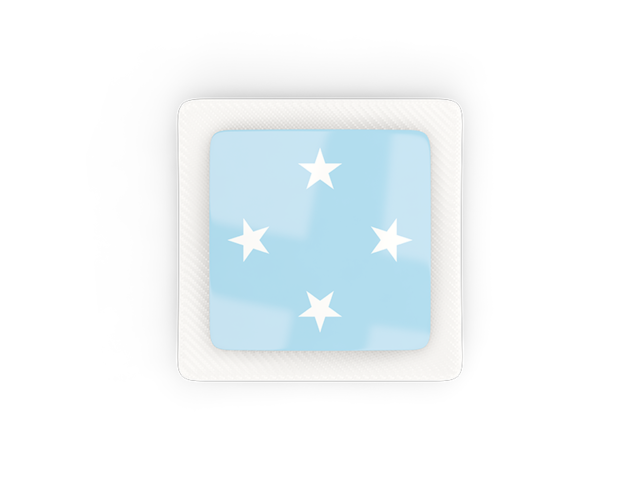 Square carbon icon. Download flag icon of Micronesia at PNG format