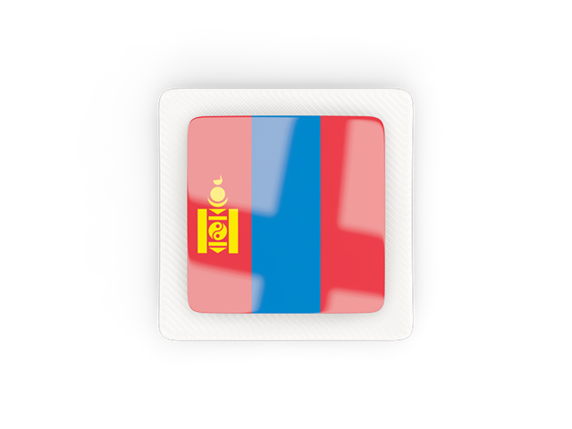 Square carbon icon. Download flag icon of Mongolia at PNG format