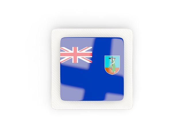 Square carbon icon. Download flag icon of Montserrat at PNG format
