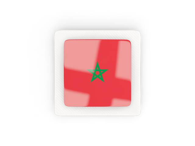 Square carbon icon. Download flag icon of Morocco at PNG format