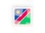 Namibia. Square carbon icon. Download icon.
