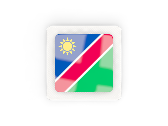 Square carbon icon. Download flag icon of Namibia at PNG format