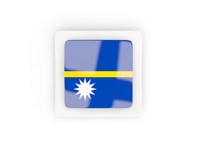 Квадратная карбоновая иконка. Скачать флаг. Науру