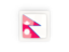 Nepal. Square carbon icon. Download icon.