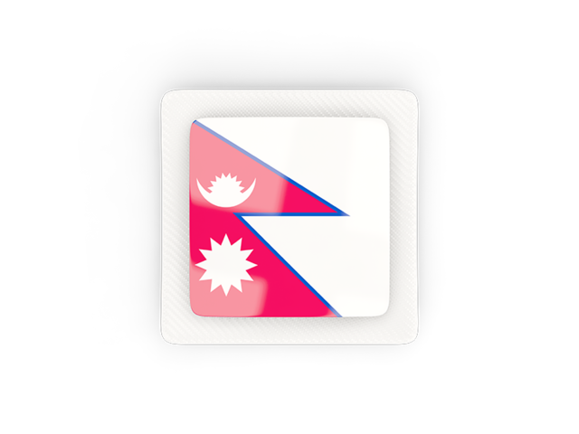 Square carbon icon. Download flag icon of Nepal at PNG format