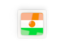 Niger. Square carbon icon. Download icon.