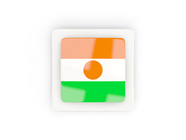 Square carbon icon. Download flag icon of Niger at PNG format