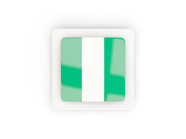 Square carbon icon. Download flag icon of Nigeria at PNG format