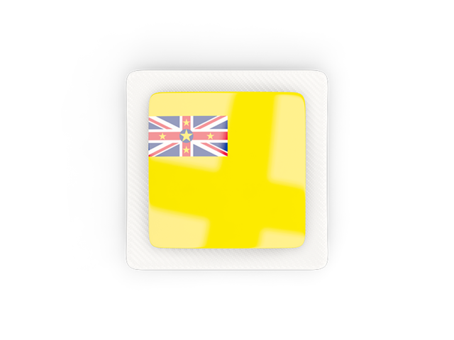 Square carbon icon. Download flag icon of Niue at PNG format