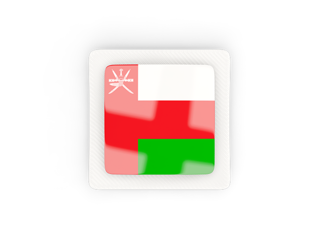 Square carbon icon. Download flag icon of Oman at PNG format