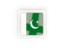 Pakistan. Square carbon icon. Download icon.