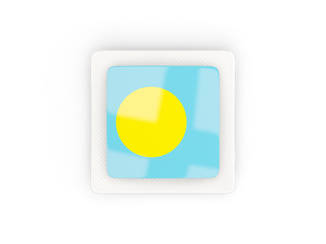 Square carbon icon. Download flag icon of Palau at PNG format