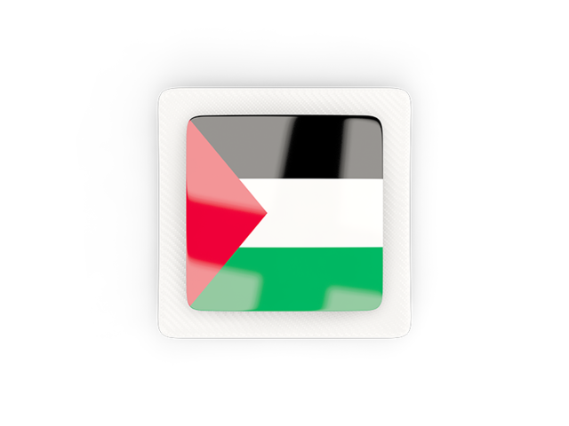 Square carbon icon. Download flag icon of Palestinian territories at PNG format