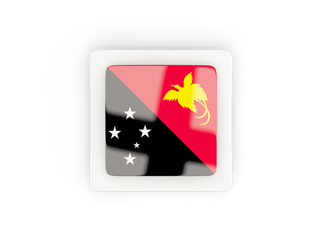 Square carbon icon. Download flag icon of Papua New Guinea at PNG format