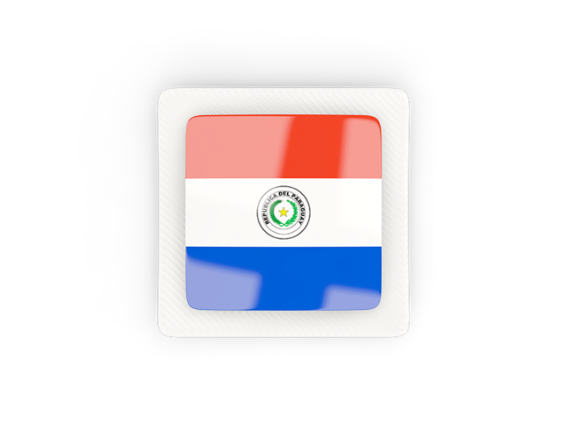 Square carbon icon. Download flag icon of Paraguay at PNG format