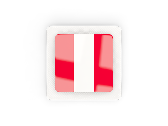 Square carbon icon. Download flag icon of Peru at PNG format