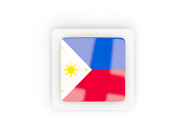 Square carbon icon. Download flag icon of Philippines at PNG format