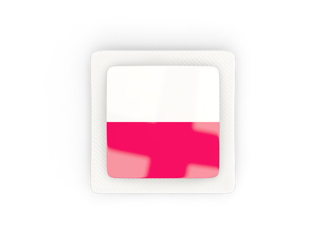 Square carbon icon. Download flag icon of Poland at PNG format